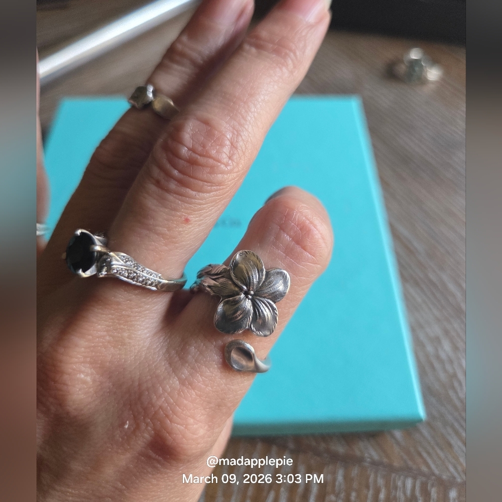 1885 Tiffany & Co. Gentian Spoon Ring Sterling Silver Designer Luxury  #59 - Picture 9 of 15